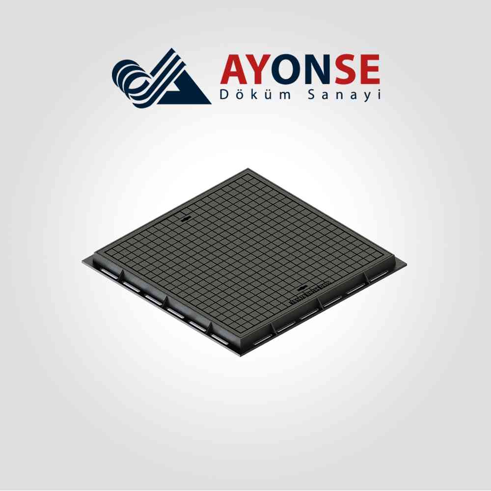 ADS-008 Sfero Döküm 885x885x50 mm Baca Kapak Takımı