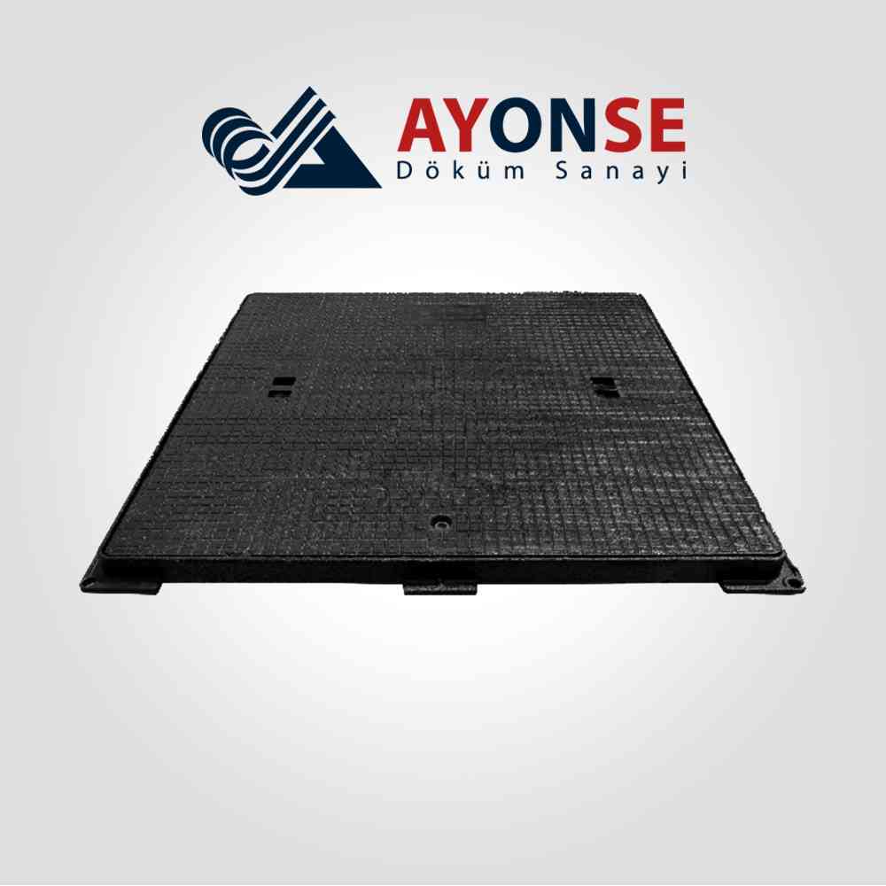ADS-008 Sfero Döküm 885x885x50 mm Baca Kapak Takımı