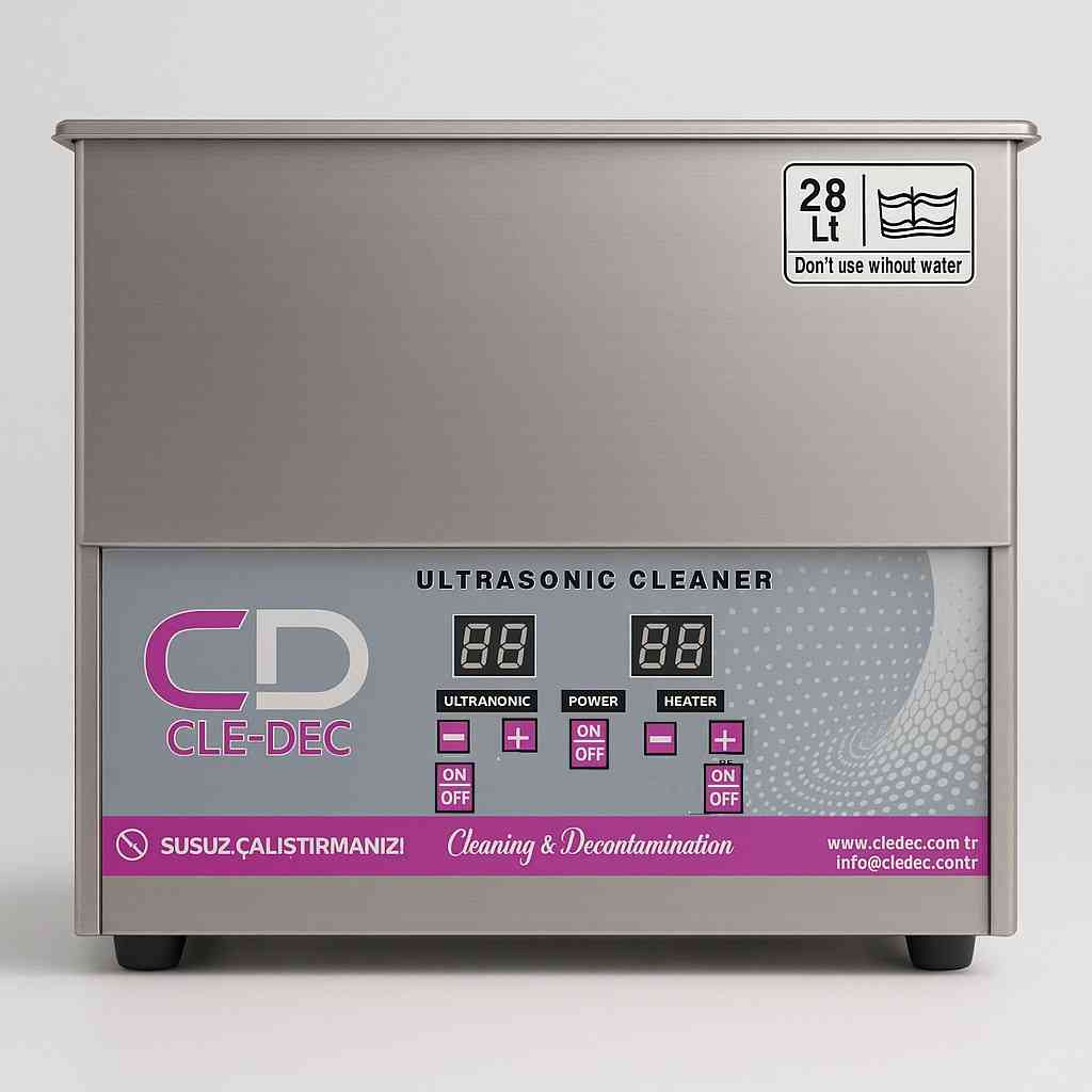 DİJİTAL KONTROLLÜ ULTRASONİK YIKAMA CİHAZI 28 L  