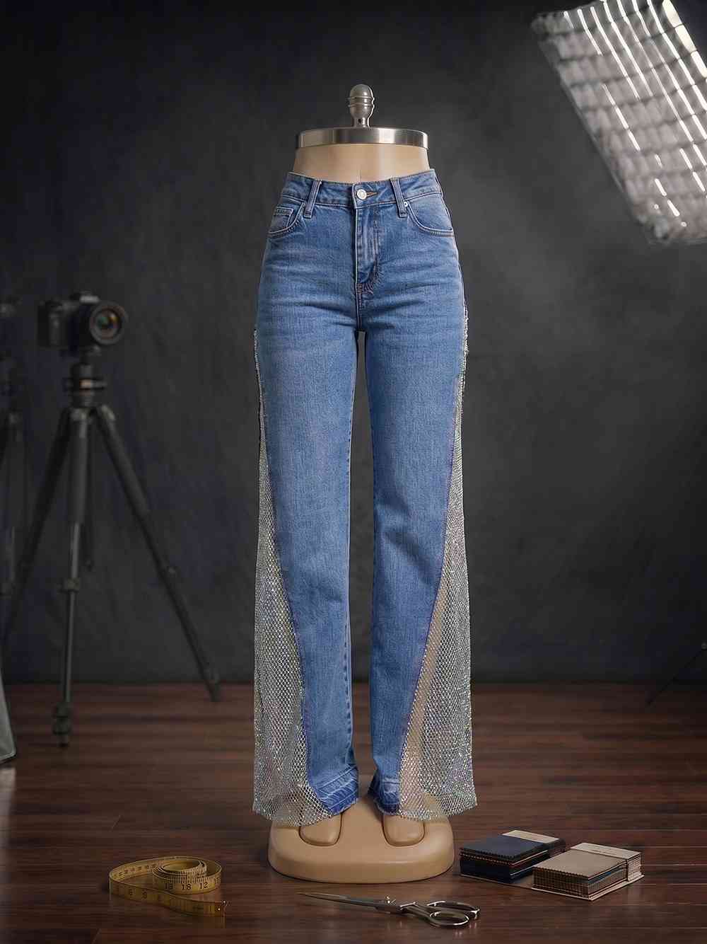 Kristal Mesh Jean Pantolon Orvelia Zenith