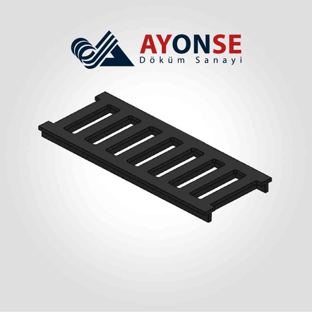 ADS-114 Sfero Döküm 200x500x35 mm Kanal Izgarası