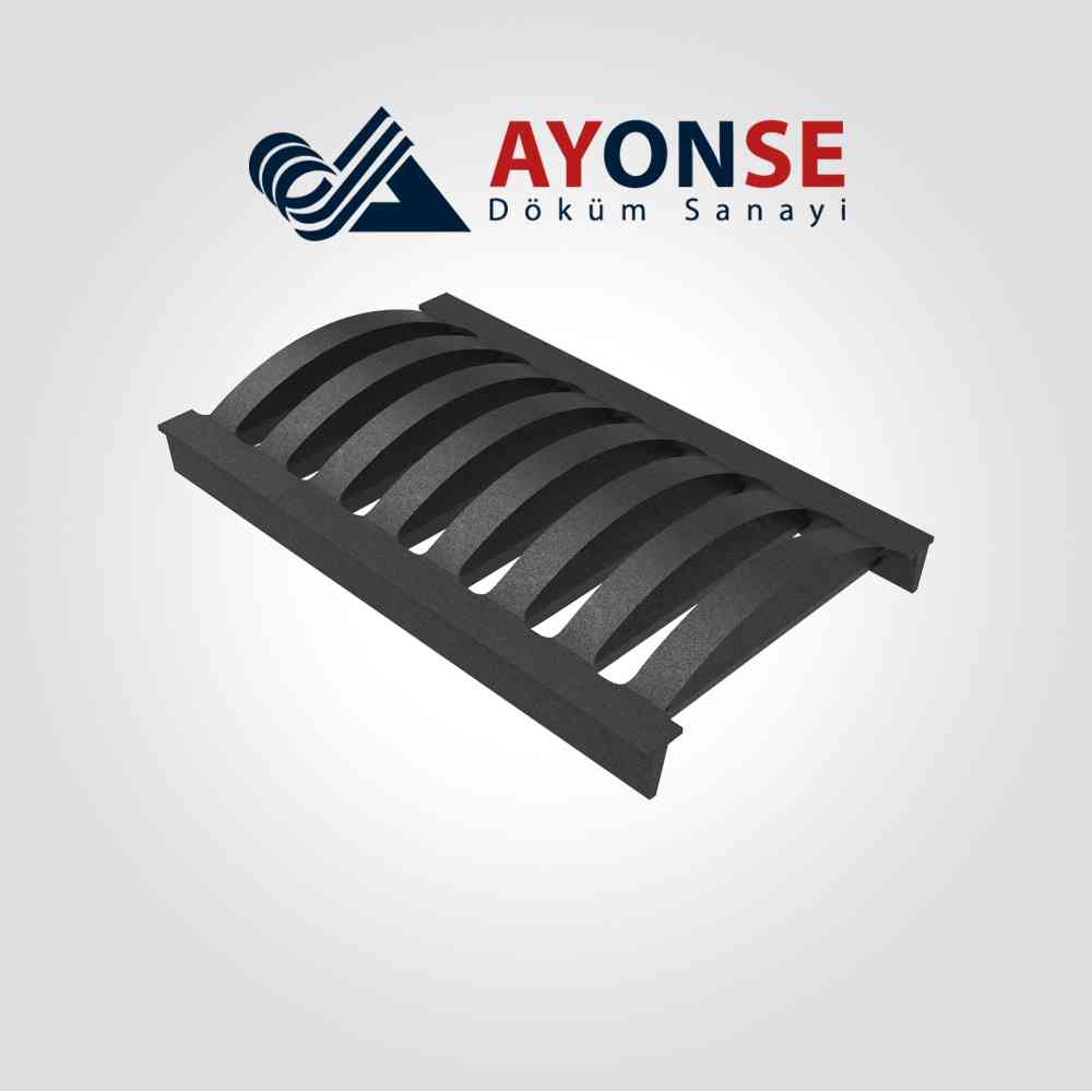 ADS-109 Sfero Döküm 300x500x45 mm Bombeli Kanal Izgarası