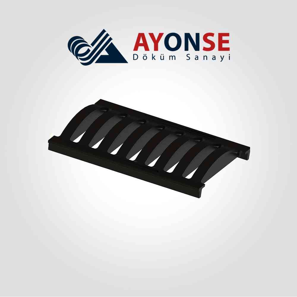 ADS-107 Sfero Döküm 350x500x35 mm Bombeli Kanal Izgarası