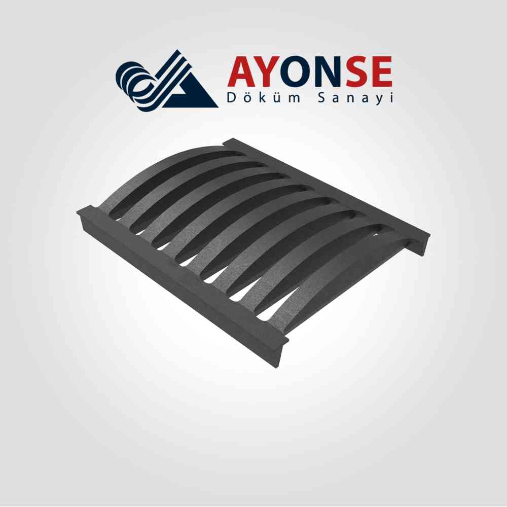 ADS-110 Sfero Döküm 400x500x45 mm Bombeli Kanal Izgarası